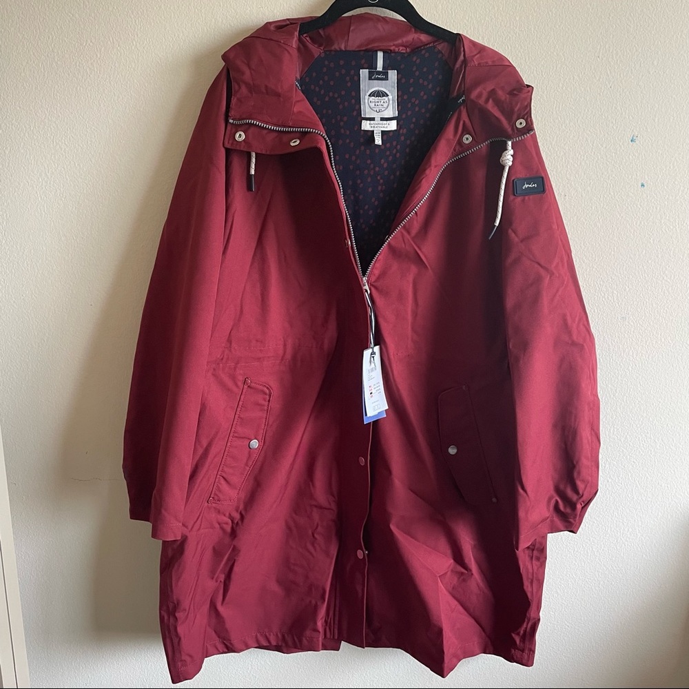 Maroon raincoat NWT